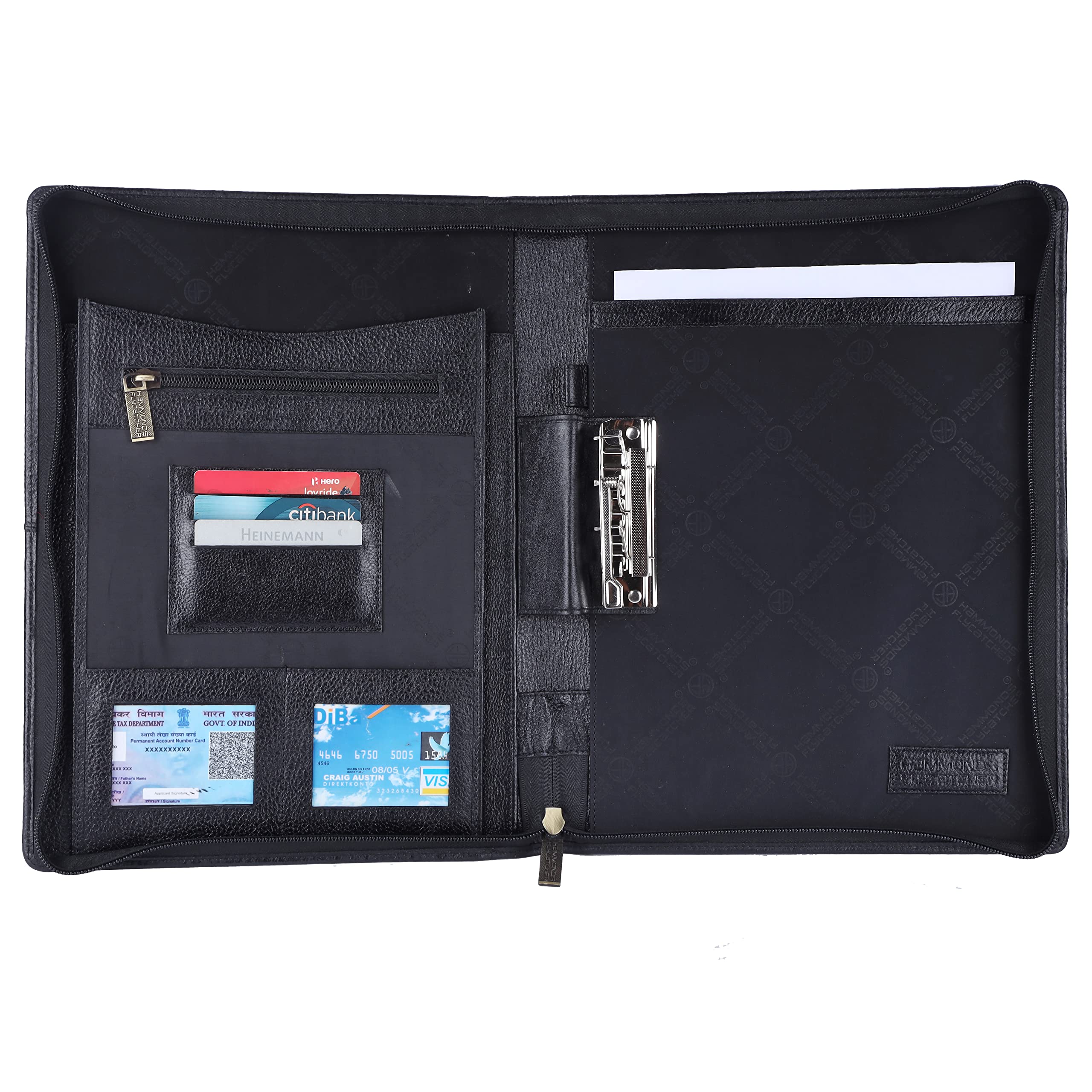 HAMMONDS FLYCATCHER Carpeta de archivos de piel auténtica unisex.