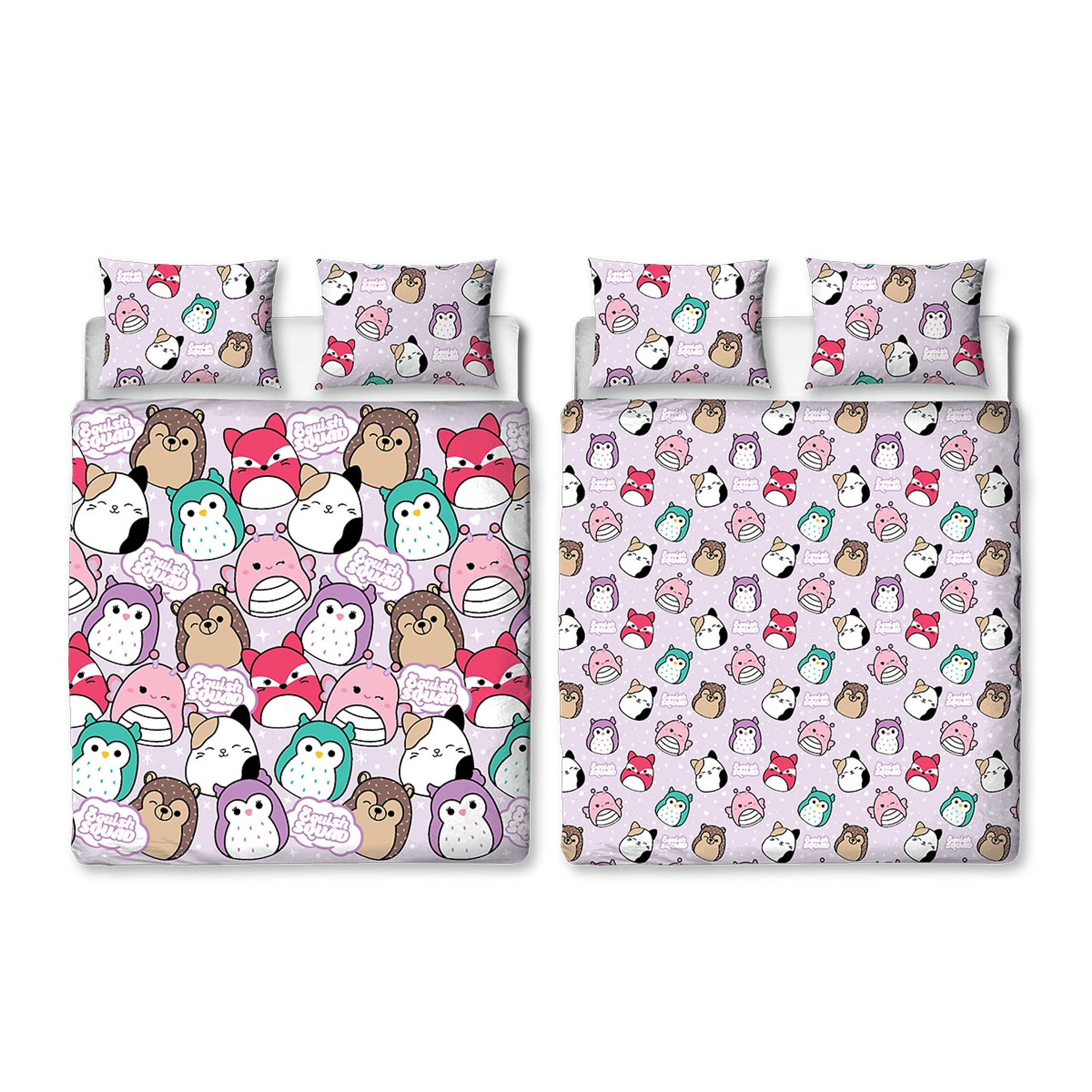 Squishmallows Bettwäsche-Set Für Doppelbett – Wendbar, Mit Kissenbezügen, Offizielles Merchandise