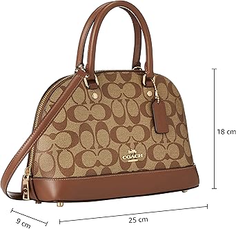 Coach Handbag F27583 Signature Handbag Khaki/Saddle [Parallel