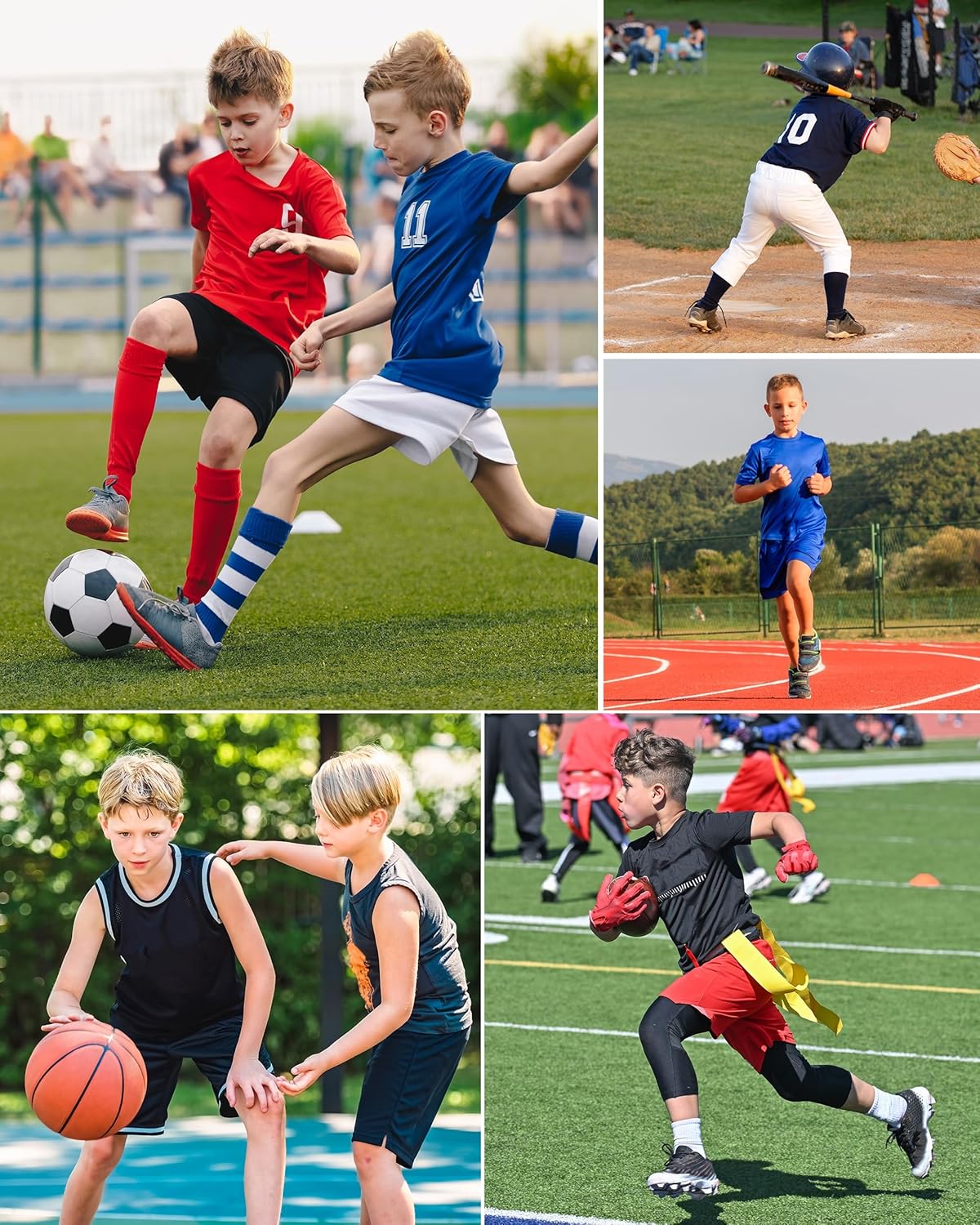 Youth Boys' Compression Shorts, Performance Kids Basketball Underwear, Athletic Base Layers for Soccer Running Sports - Image 6