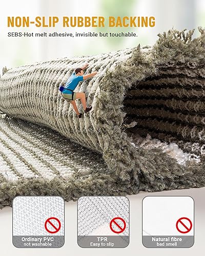 Miniatura 4 de Juego de alfombras de baño grandes con diseño de gofre, antideslizantes, ultra absorbentes, para decoración de baño de Navidad, juego de 2 alfombras