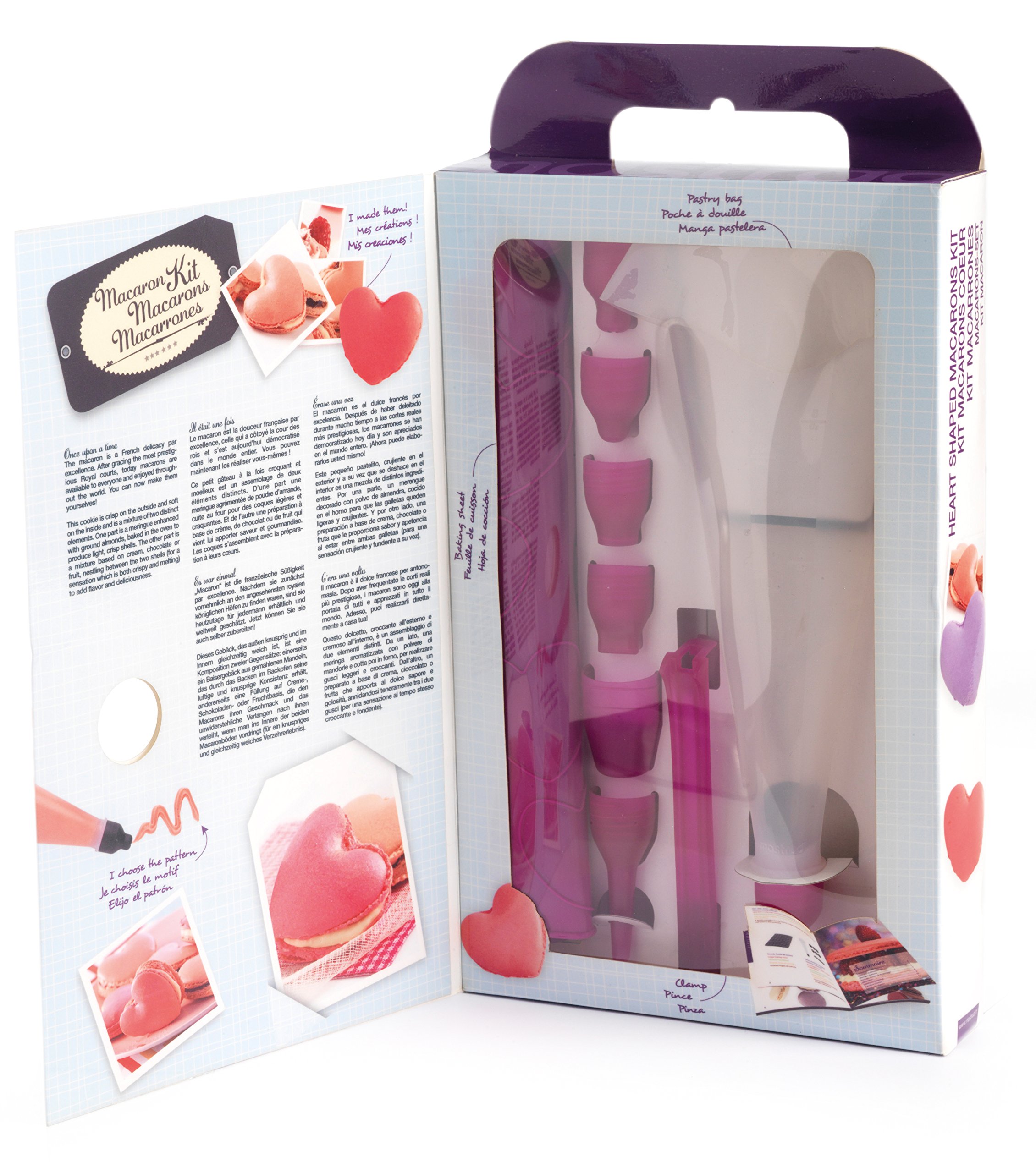 mastrad F45760 Kit Macaron Cœur Silicone Berry 33,5 x 5 x 20,9 cm