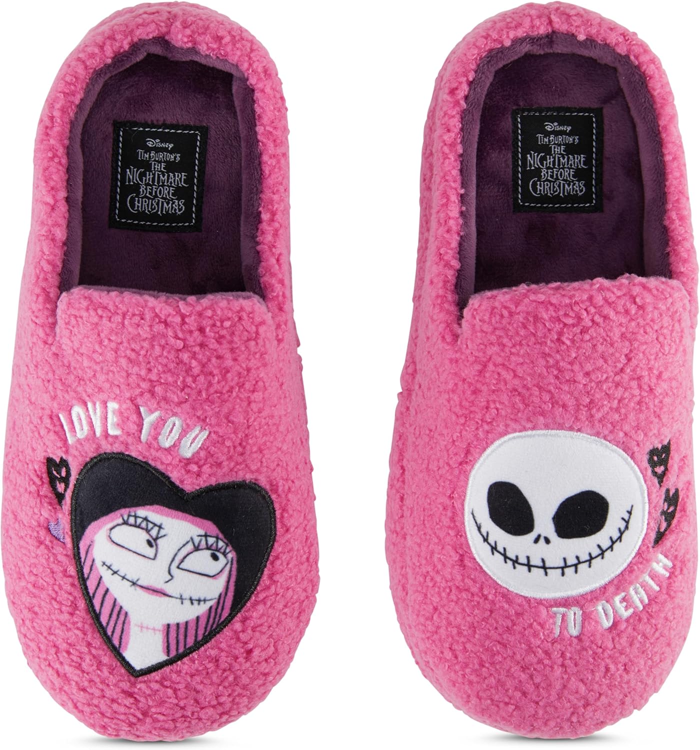 Disney Ladies Nightmare Before Christmas Slippers - Ladies Classic Jack Skellington Slip On House Slippers Slip On Slides Shoes