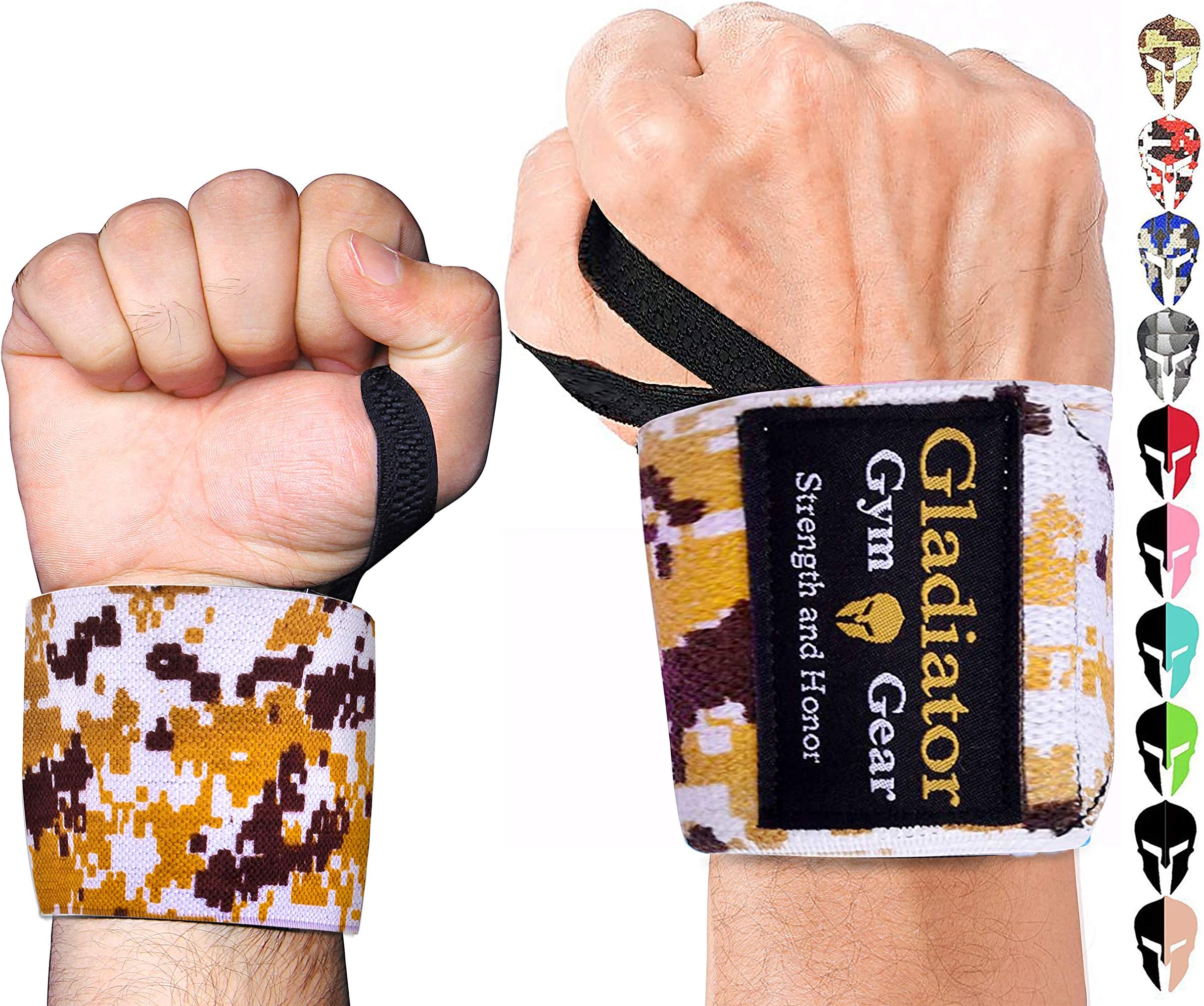 Gladiator | Wrist Wraps for Weightlifting | 18 Inch Weight Lifting Wrist Straps for Men & Women