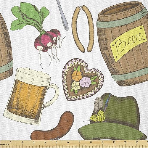 Miniatura 67 de Tela de panda Lunarable de The Yard, diseño de oso asiático con dibujos animados comiendo hojas y ramas, animal silvestre, tela decorativa para