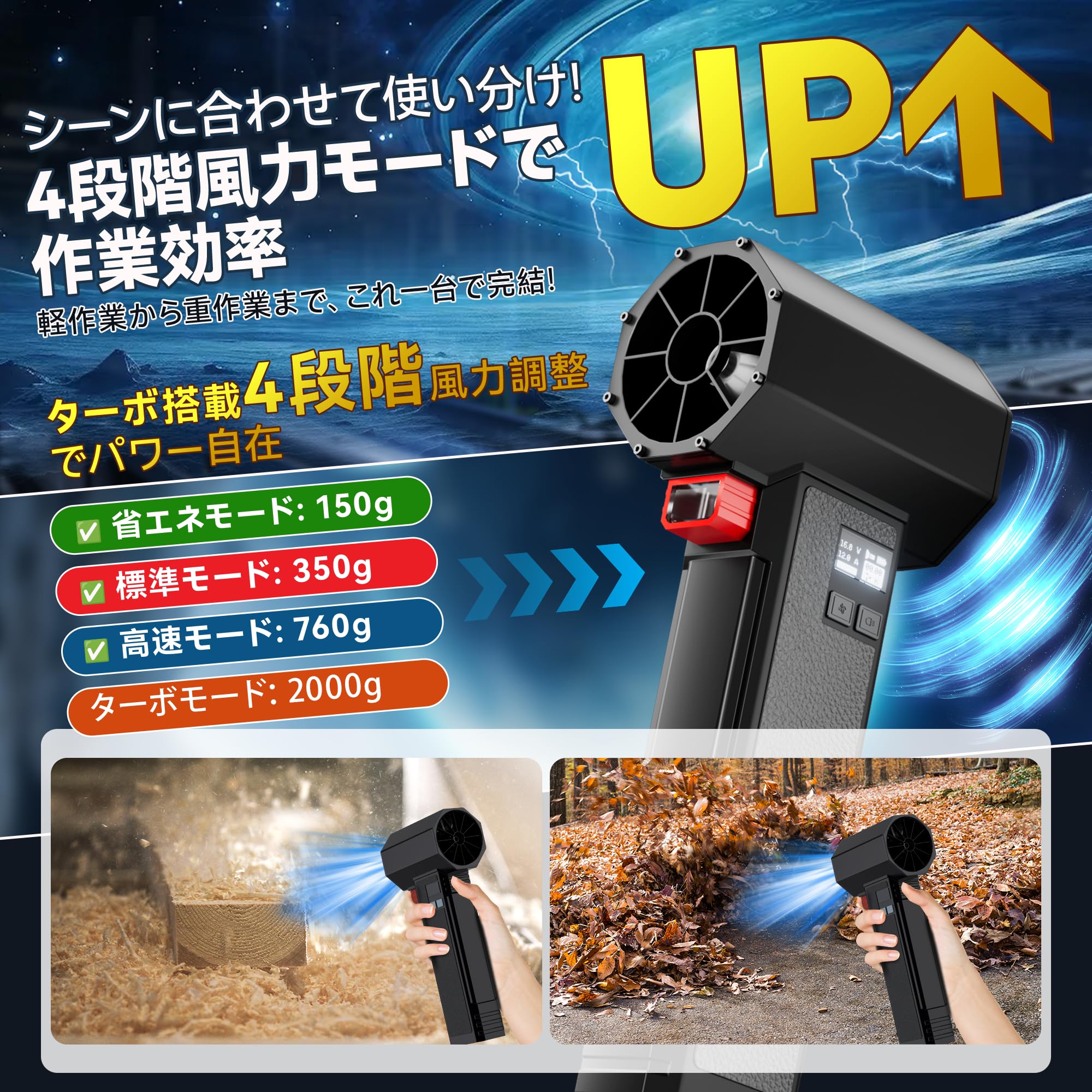 Amazon.co.jp: 洗車 ブロワー【2026革新版｜1800g超強推力・220MPH圧倒