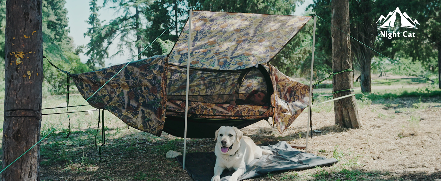 Amazon.com : Night Cat Flat Lay Hammock Tent with Mosquito Net