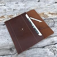 Vista 19 de Vintage pu Leather 13.5" Certificate File Sleeve Case Business Manila Clutch Envelope Bag Office Documents Folder (Army Green)