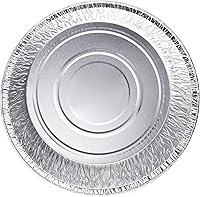 Vista 4 de Moldes de aluminio holandés de 10 pulgadas para horno, molde desechable para pasteles y sartenes de papel de aluminio extra profundas para hornear