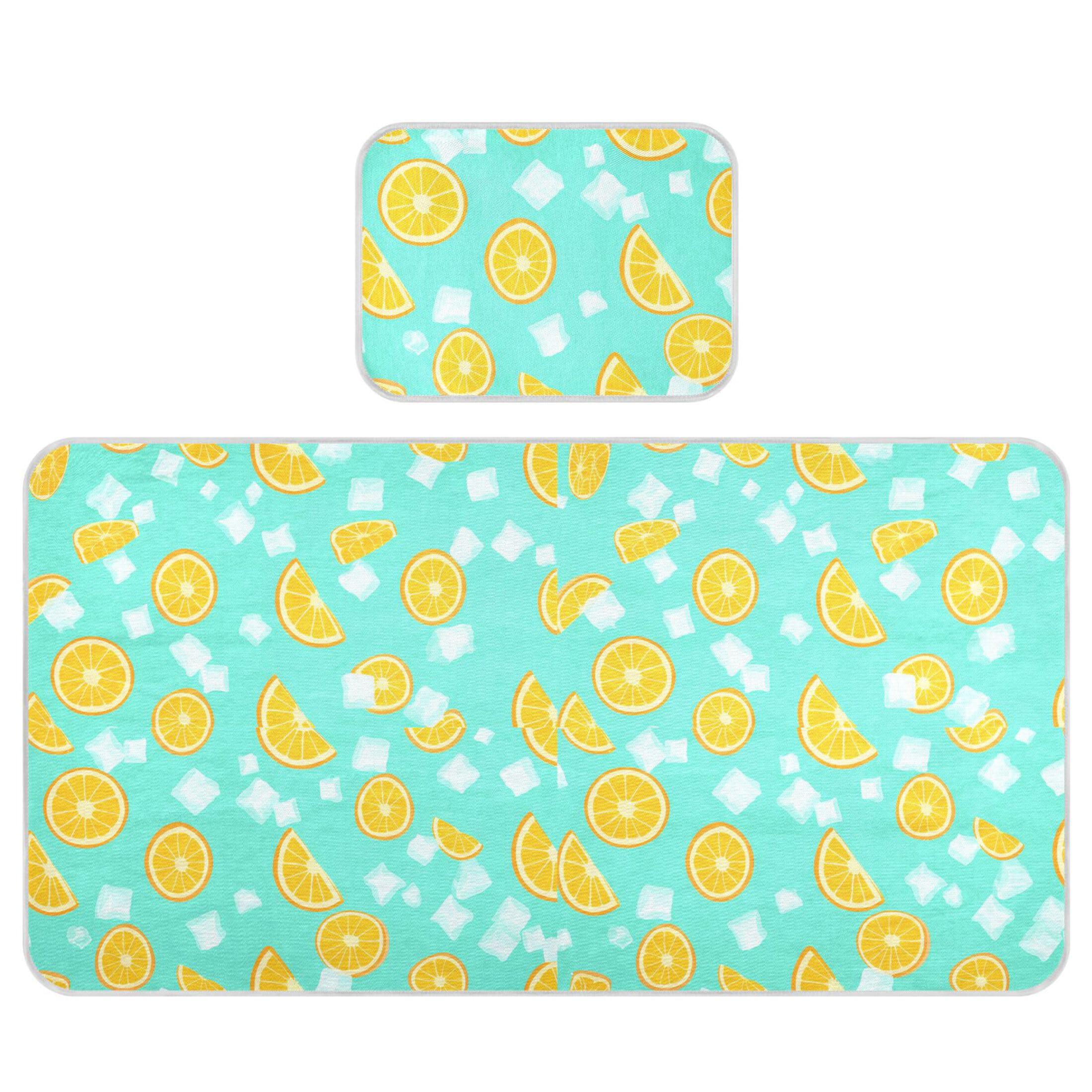 Takiito Orange Slices Baby Cooling Mattress Pad, Soft & Breathable Cooling Mat Keep Baby Cool in Summer 28x52 in, Nursery Essential
