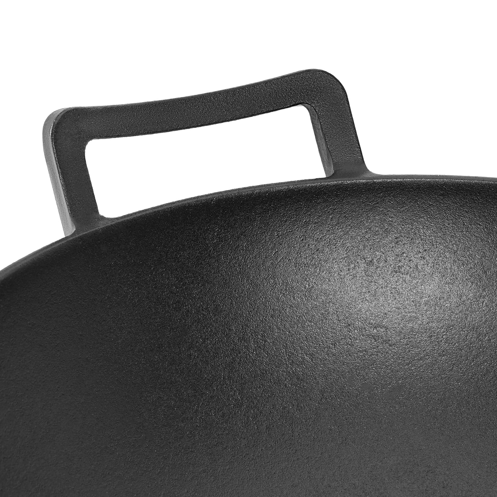 onlyfire Poêle à Wok en Fonte 36cm pour Weber Gourmet BBQ System Spirit II Genesis II GS4 Noir