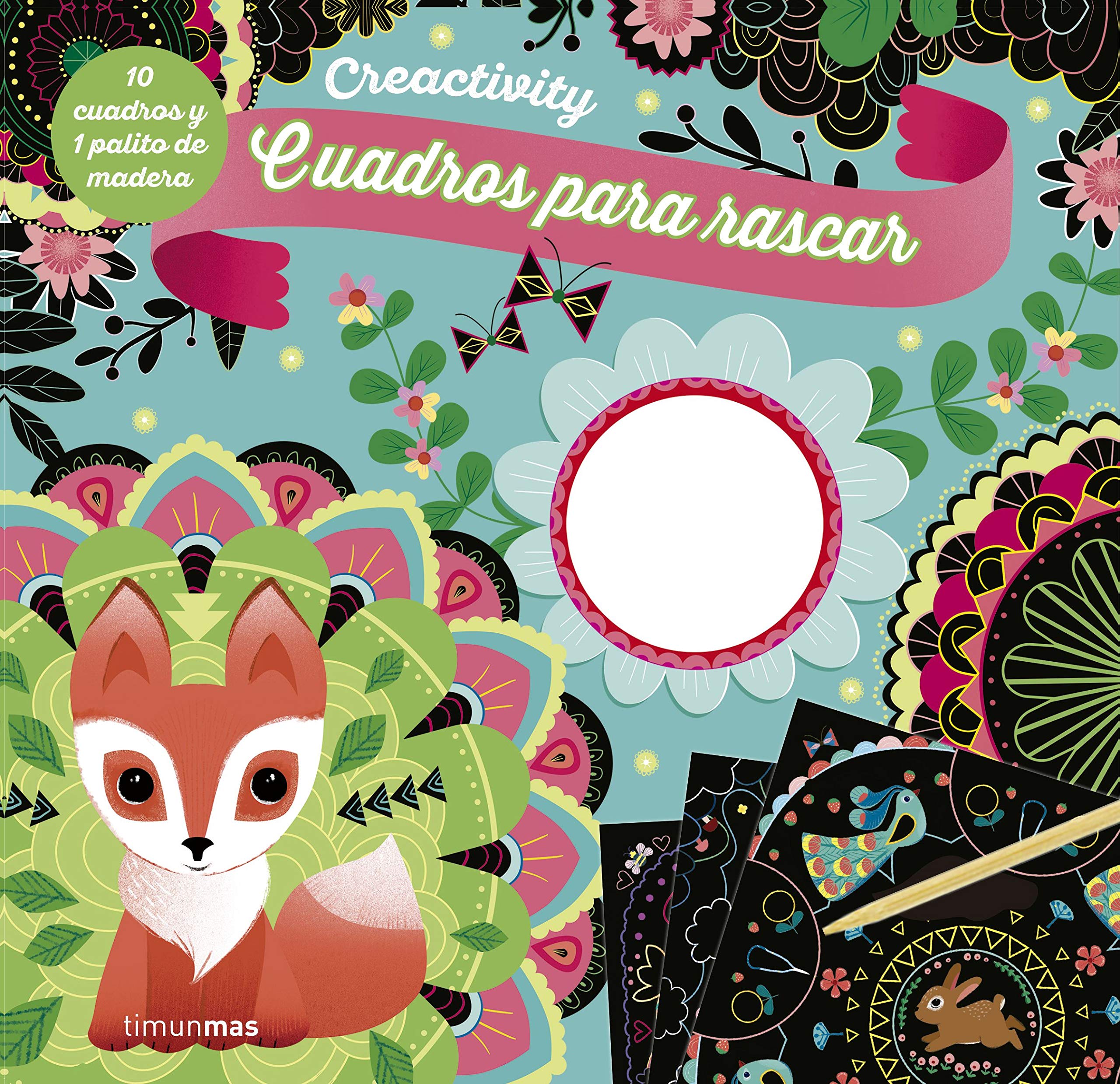 Creactivity. Cuadros para rascar. Mandalas: 10 cuadros y 1 palito de madera