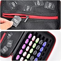 Vista 2 de Funda para unidad flash USB, 37 ranuras para tarjetas SD, soporte para tarjetas de memoria SD SDXC SDHC, bolsa de almacenamiento de tarjetas