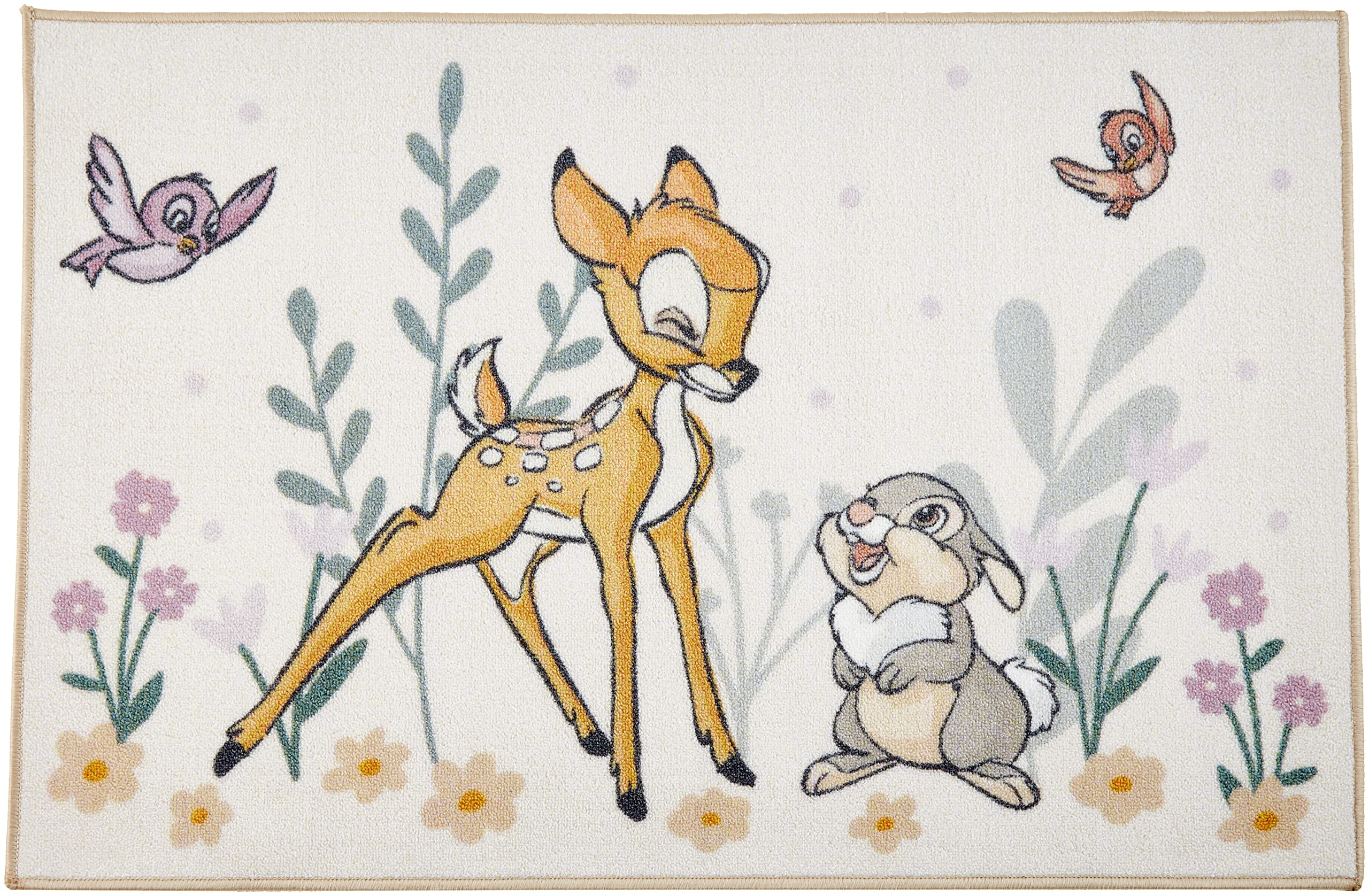 Taç Disney Bambi Lisanslı Karakter Baskılı%100 Pamuk Halı, Çok Renkli, 80x120 cm