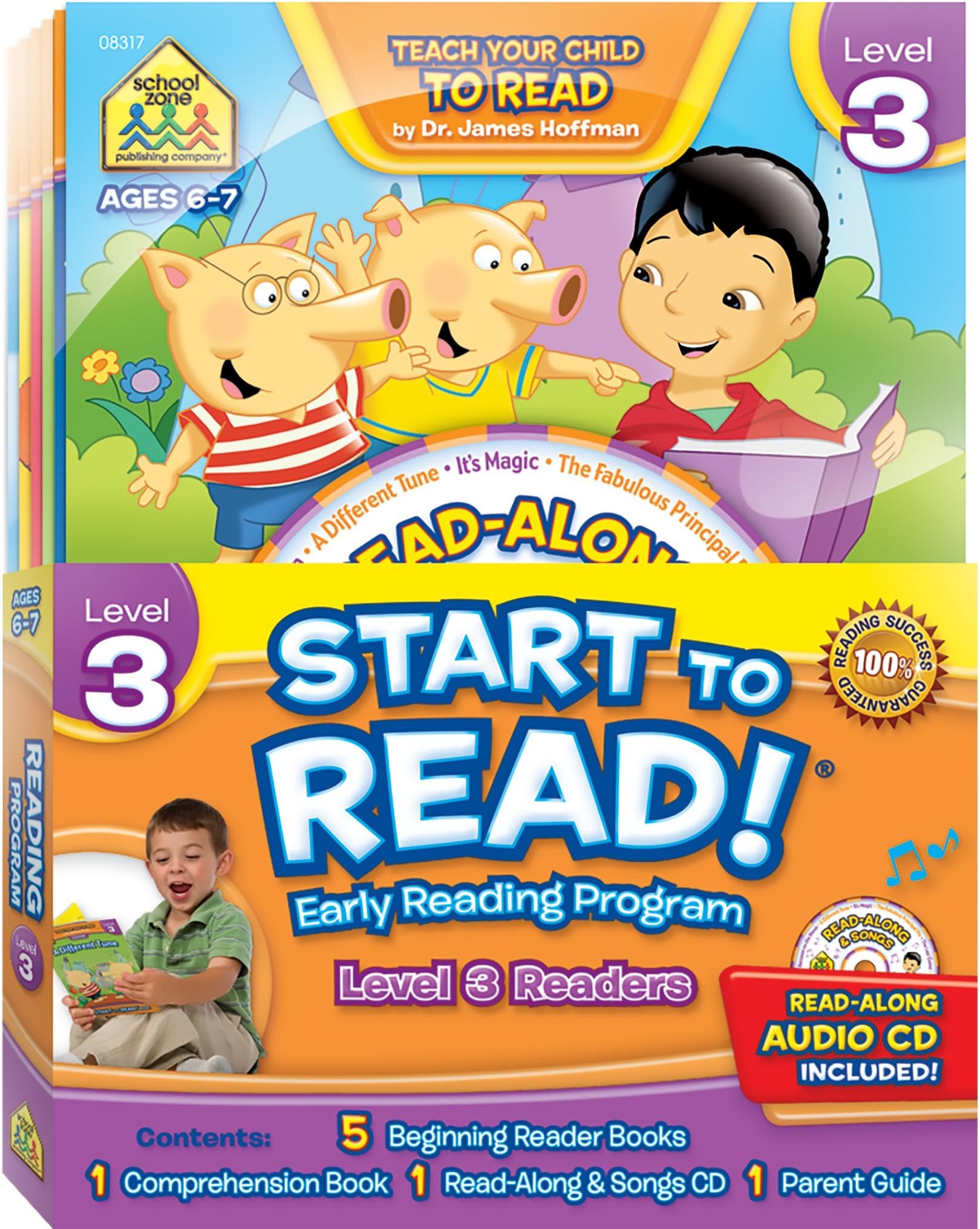 School Zone - Start to Read!® Level 3 Early Reading Program 6-Book Set - Ages 6 to 7, 1st Grade, 2nd Grade, Reading Books, CD, Workbook, Parent Guide (School Zone Start to Read!® Book Series)