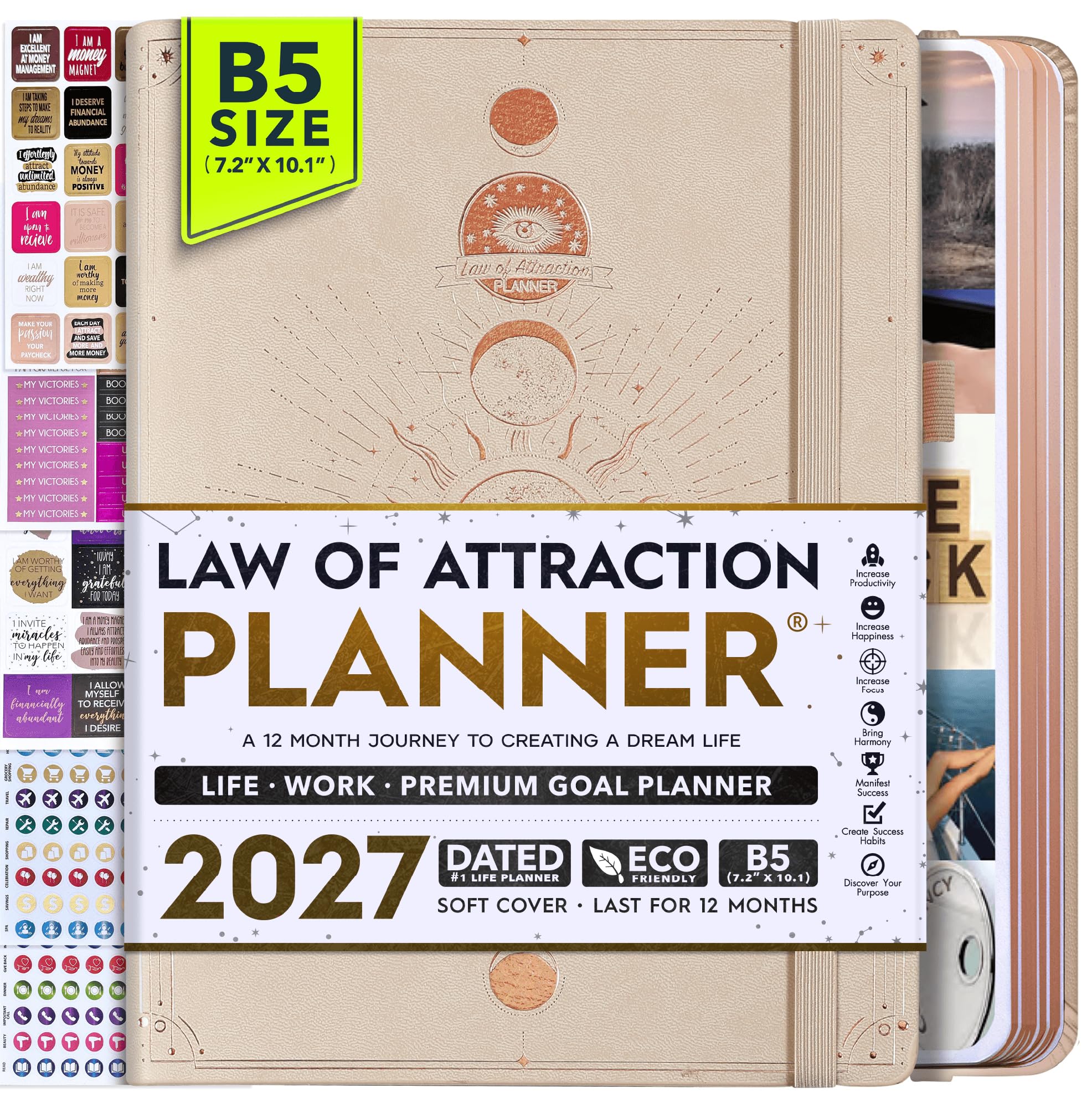 2027 Planner Weekly and Monthly &amp; Manifestation Journal for Women