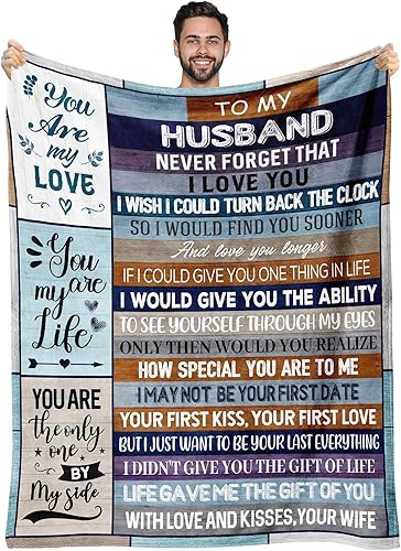 Miniatura 1 de Ekpvgit Regalos para marido, manta de regalo para mi esposo, 60 x 80 pulgadas, ideas de regalos de cumpleaños para esposo de parte de la esposa,
