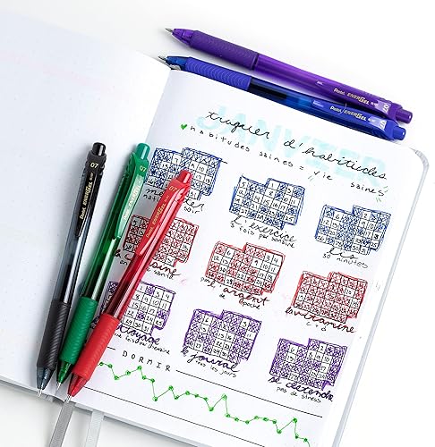 Miniatura 10 de Pentel EnerGel-X - Bolígrafo retráctil de gel líquido (0.039 pulgadas), punta de metal, tinta azul, caja de 12 unidades (BL110-C)