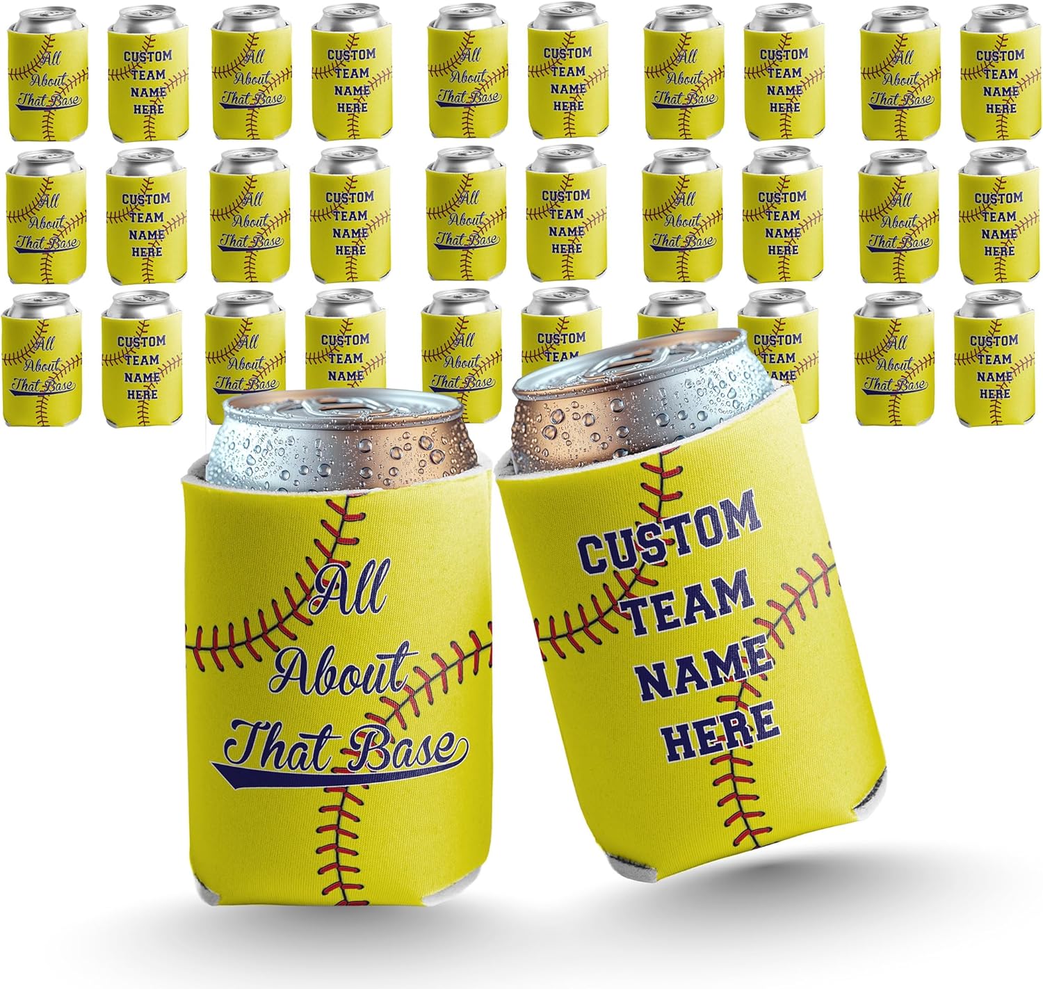 VictoryStore Can and Beverage Coolers - Custom Softball Team Can Cooler, All About The Base