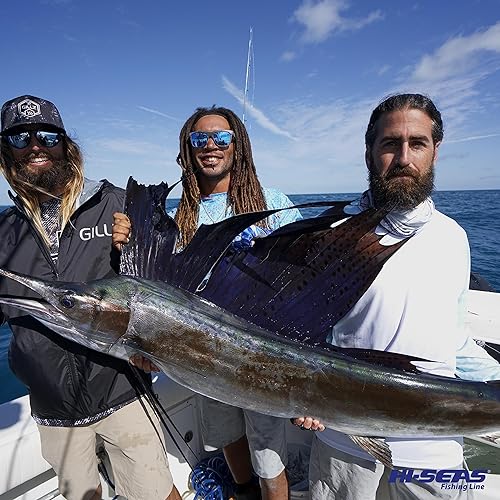 Miniatura 11 de HI-SEAS Líder de línea de pesca 100% fluorocarbono, líder invisible transparente, indetectable para peces, hundimiento rápido, 6 libras a 400 libras