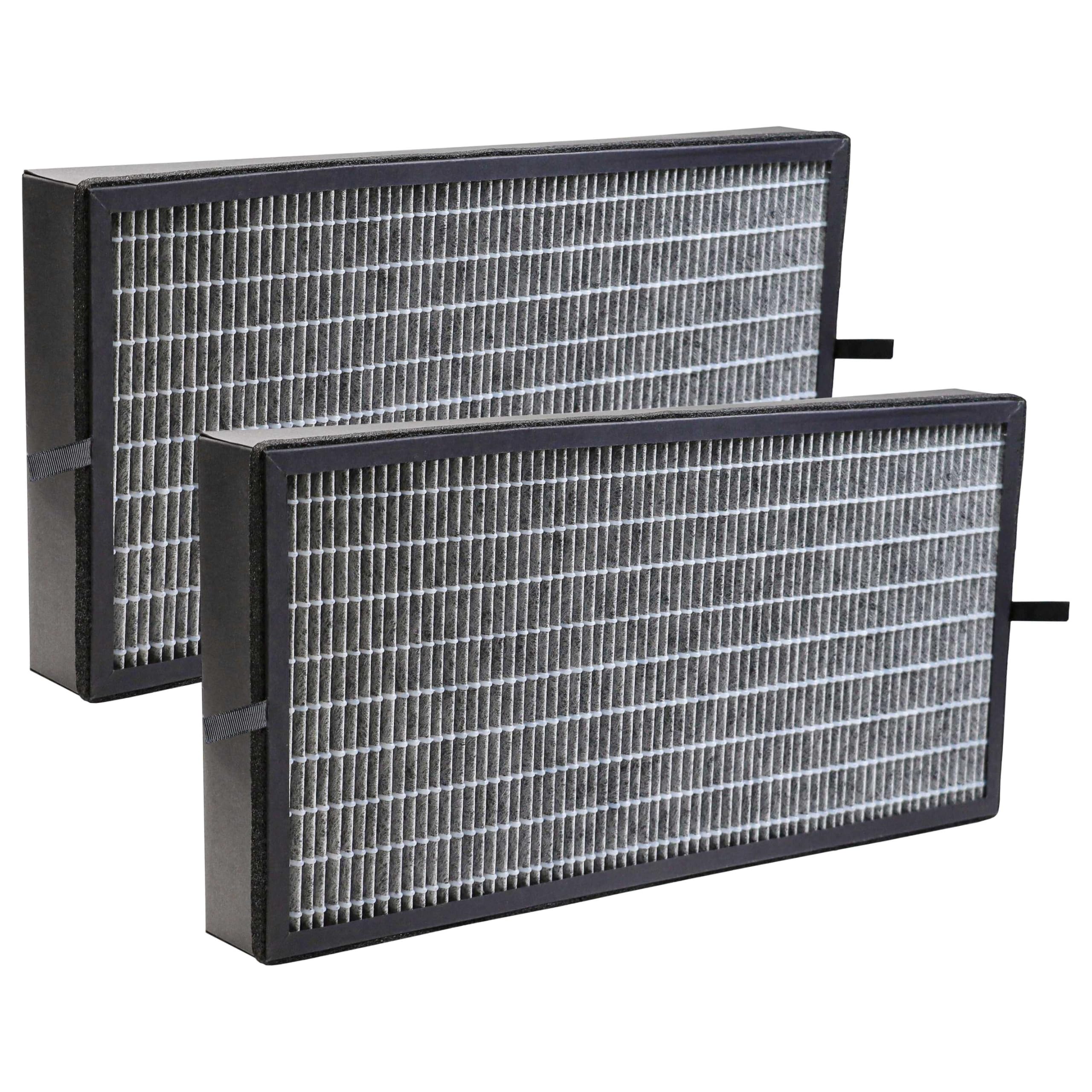 vhbw 2x H11 Filter compatible with Kärcher AF 100 Air Cleaner - Spare Air Filter with Integrated Active Carbon Filter