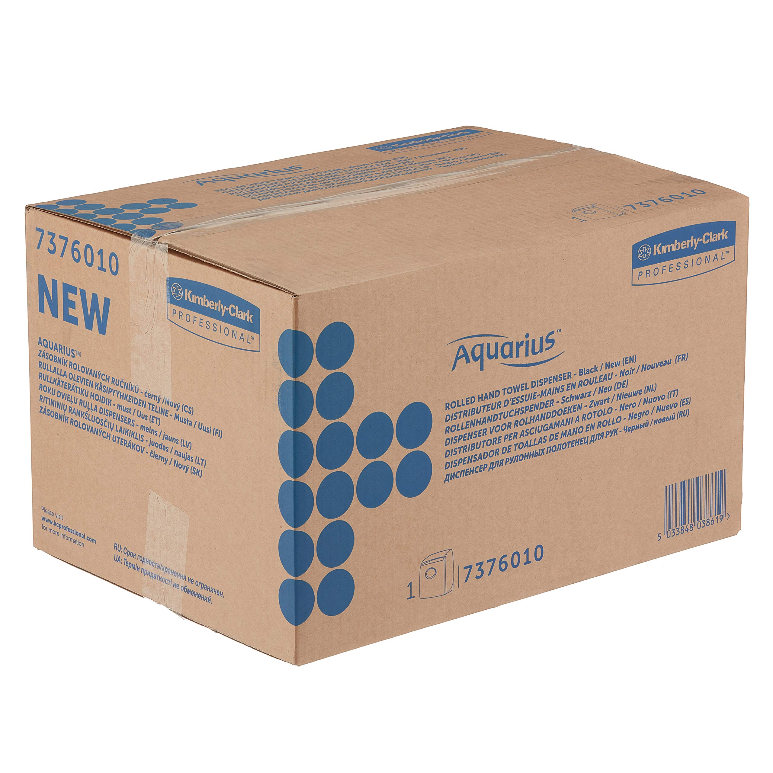 Aquarius 7376, dispensador de toallas secamanos en rollo, negro, 1 x 1 dispensador