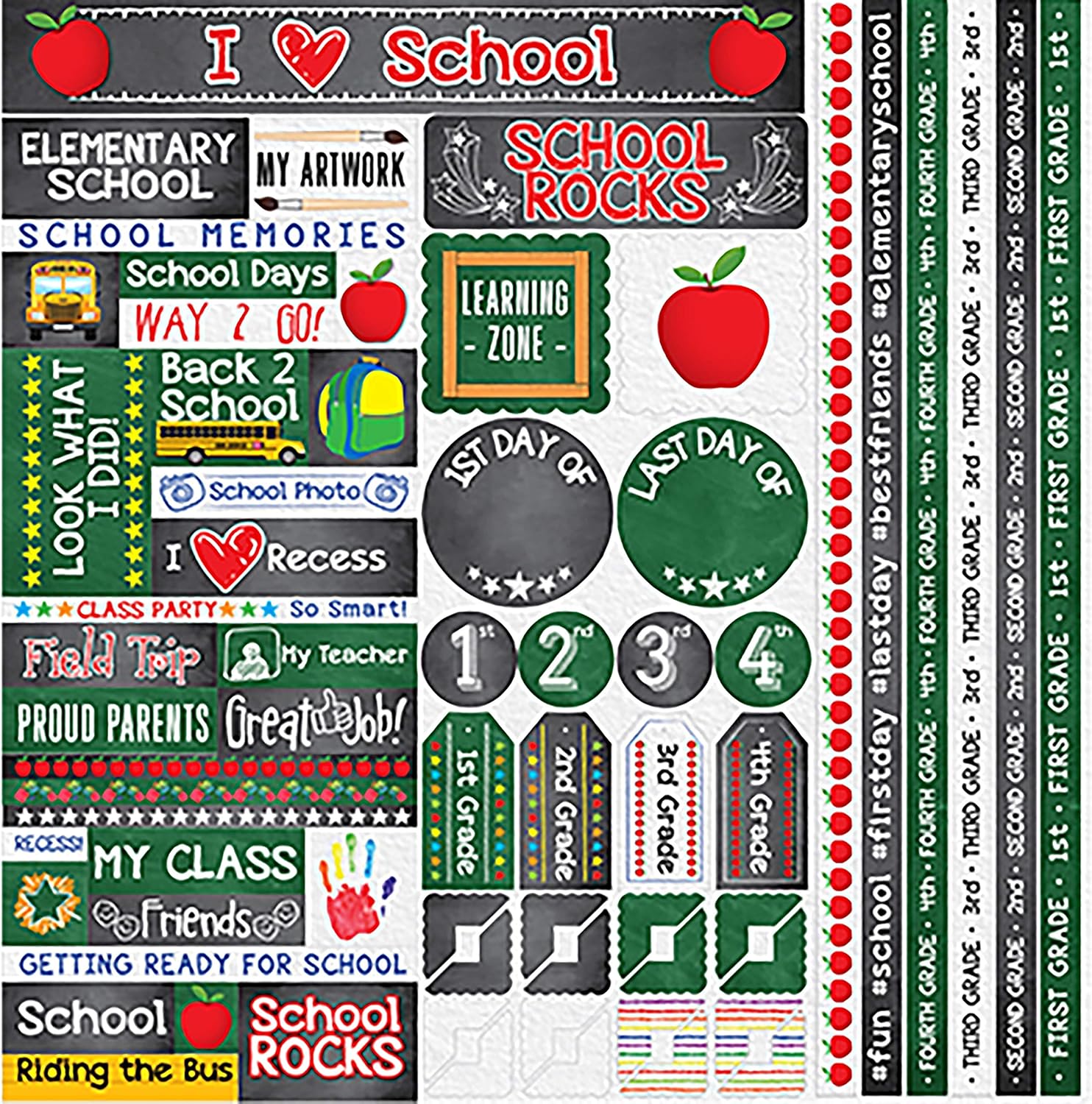 Amazon.com: You'Ve Been Schooled Variety Stickers 12