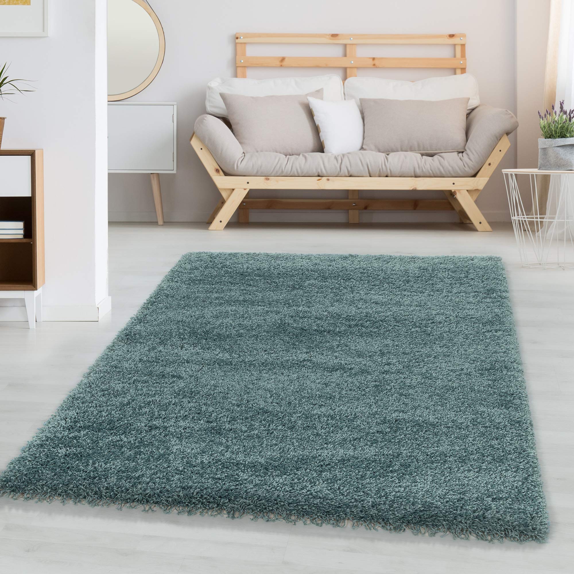 Carpetsale24 Shaggy Hochflor Teppich weich flauschig modern einfarbig Perfekt für Wohnzimmer für Wohnzimmer Schlafzimmer Flur