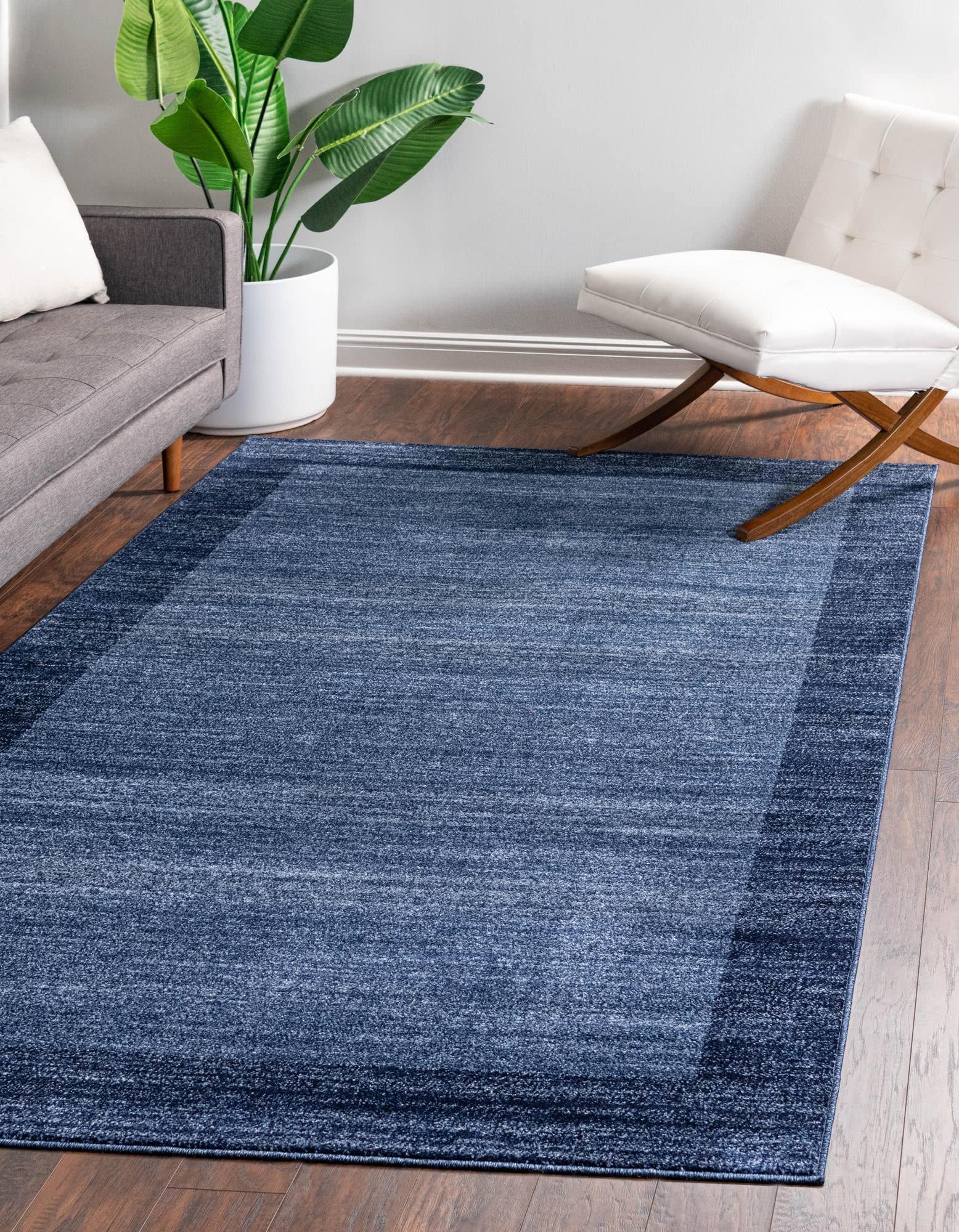 Rugs.com Angelica Collection Rug – 2' x 3' Navy Blue Medium Rug Perfect for Entryways, Kitchens, Breakfast Nooks, Accent Pieces