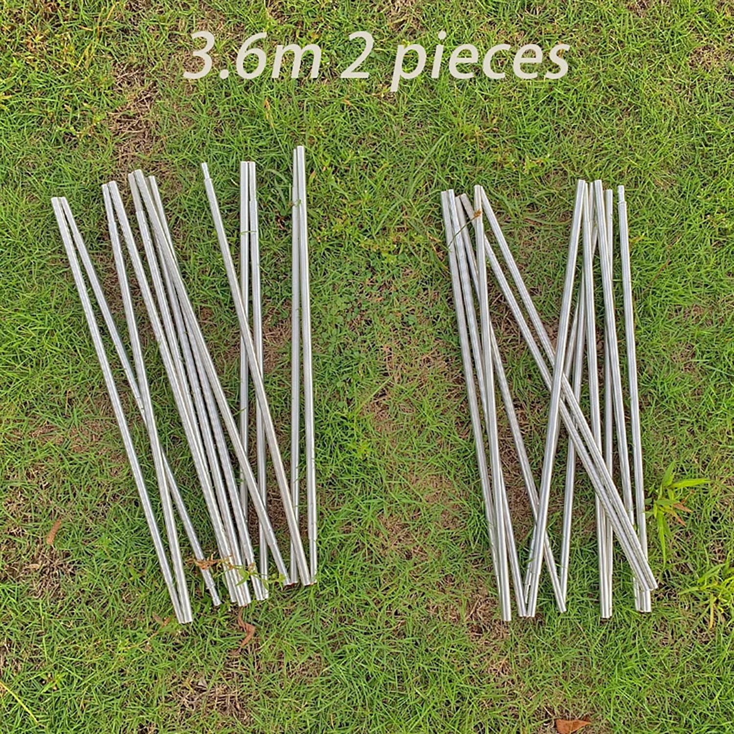 Varillas Tienda Campaña 3.6 m 4 m 4.4 m Poste de Tienda de Aluminio 8 mm Accesorio de Reparación de Marco de Tienda Plegable para Camping al Aire Libre