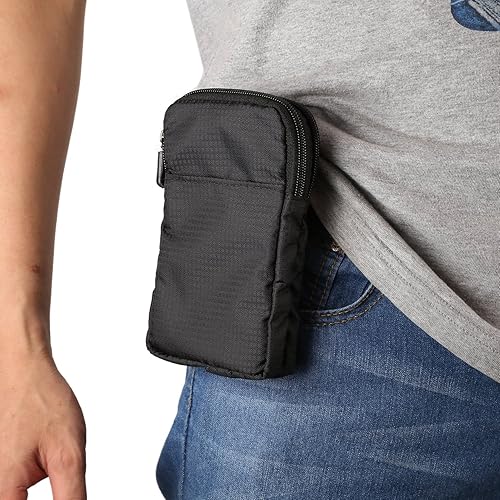 Miniatura 4 de Bolsa de clip para cinturón para teléfono celular, funda de hombro para teléfono celular, funda de hombro vertical de 6.0 pulgadas para viajes al
