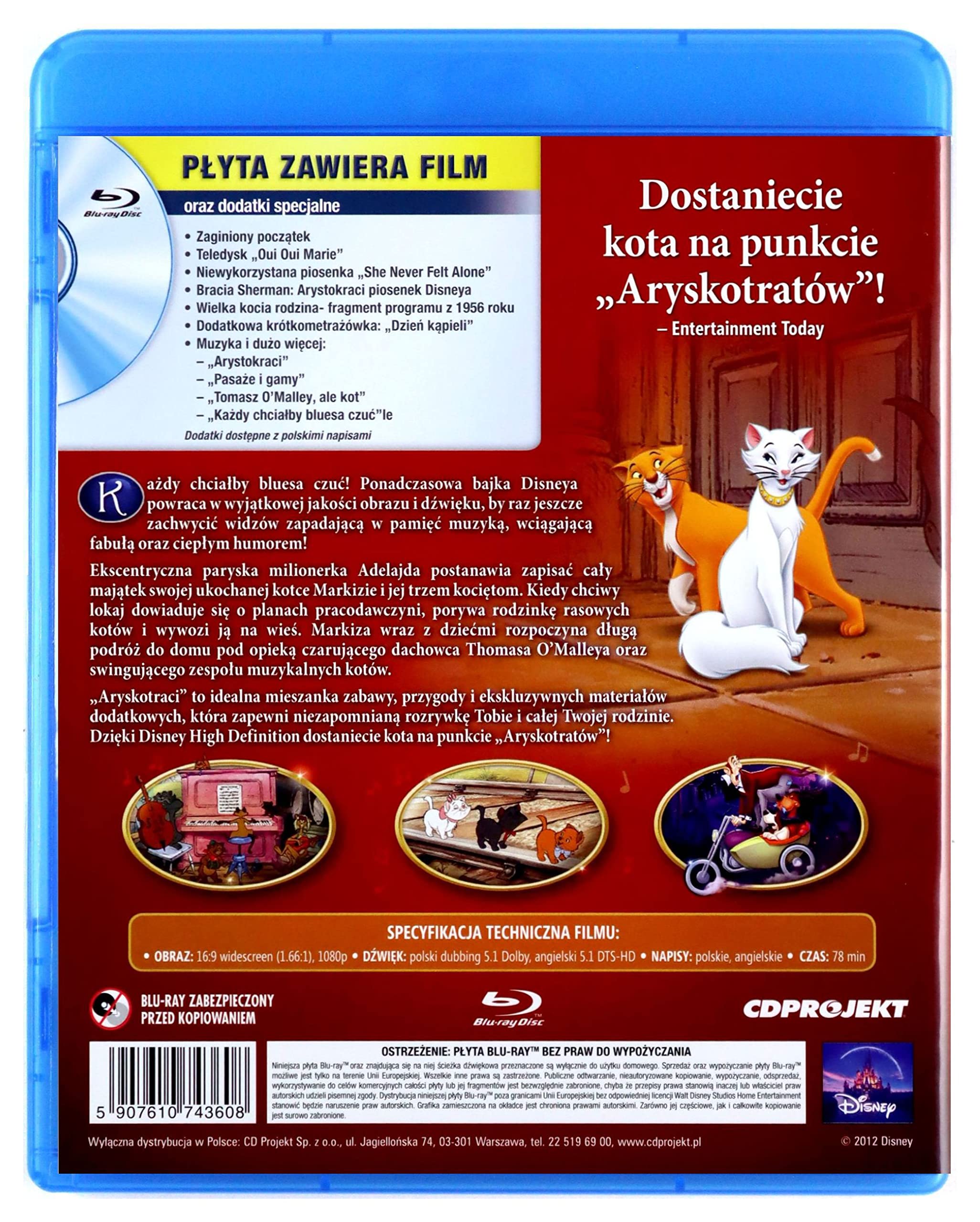The AristoCats [Blu-Ray] [Region B] (IMPORT) (Nessuna versione italiana)