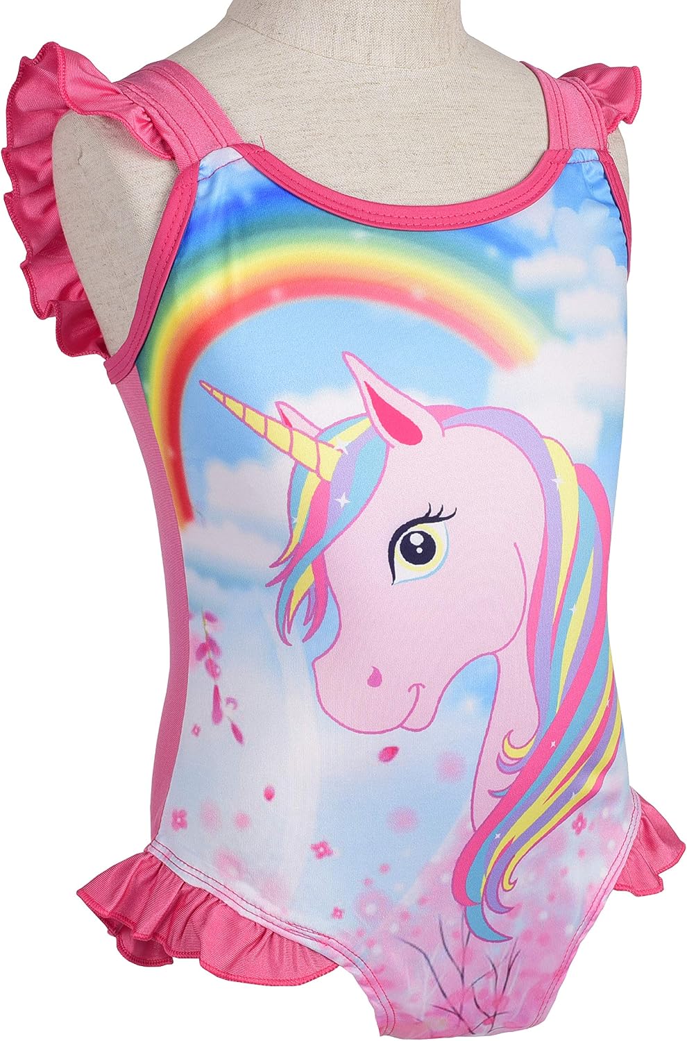 Dressy Daisy Girls Unicorn One Piece Bathing Suit Swimsuit Swimwear Swimming Dress Swim Skirt