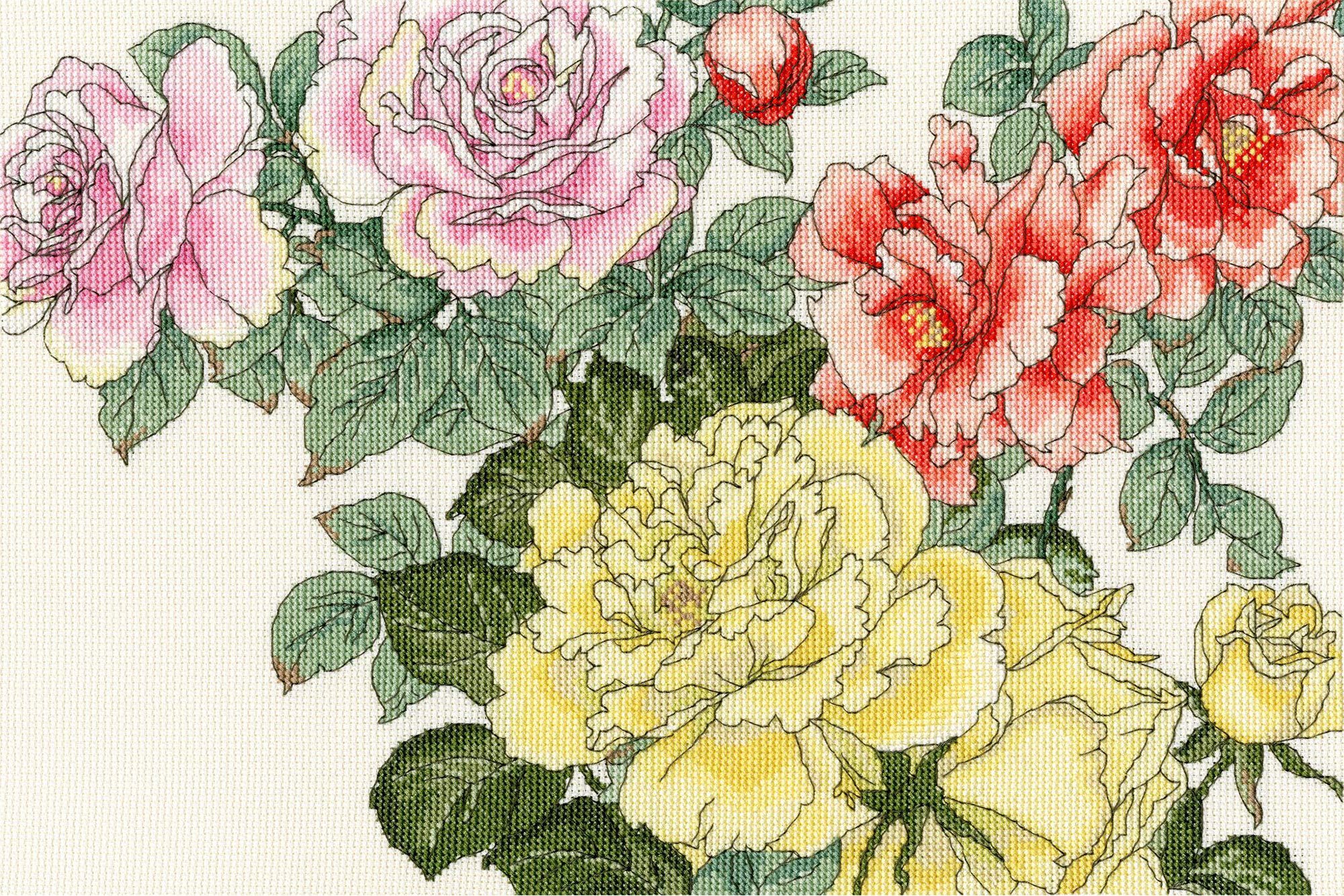 Bothy Threads Cross Stitch Kit - Rose Blooms