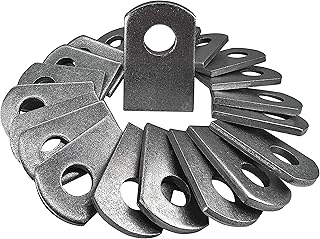 Welding Tabs - Weld Tabs - Weld On Steel Tab - Flat Tab Brackets - Weld On Light Tabs- 1” W, 1 .5” H , 3/8” Hole, 1/8” Thickness – Steel Welding Tabs - 50 Pieces