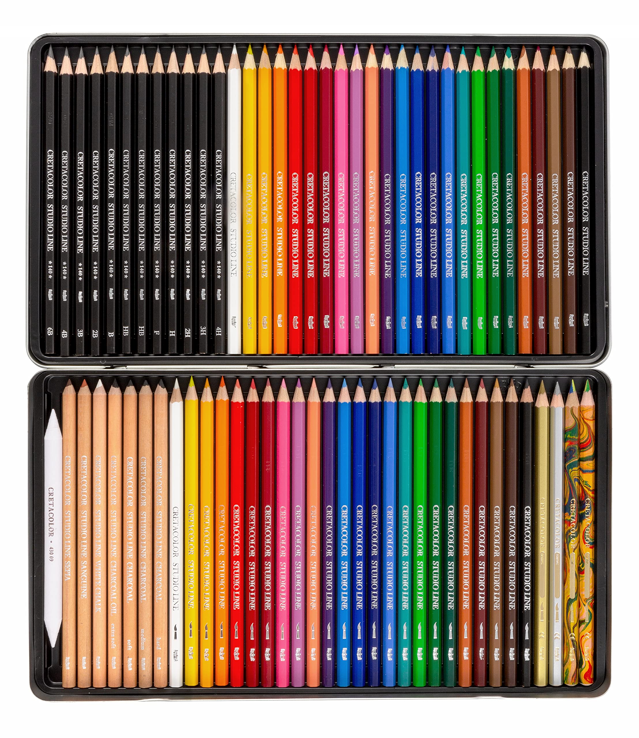 CRETACOLOR Artist Studio XXL Set | 72 Teile | hervorragende Qualität, 465 72, Gold