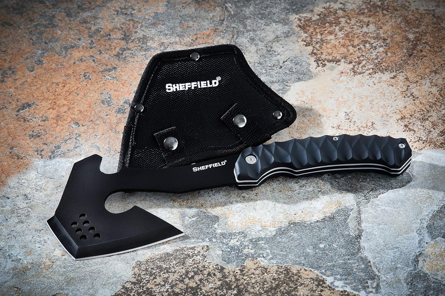 Sheffield 12153 Standoff Tactical Tomahawk with Sheath, Survival Hatchet Lightweight, Hatchet Camping Survival, Hand Hatchets, Axe Throwing Hatchet : Sports & Outdoors