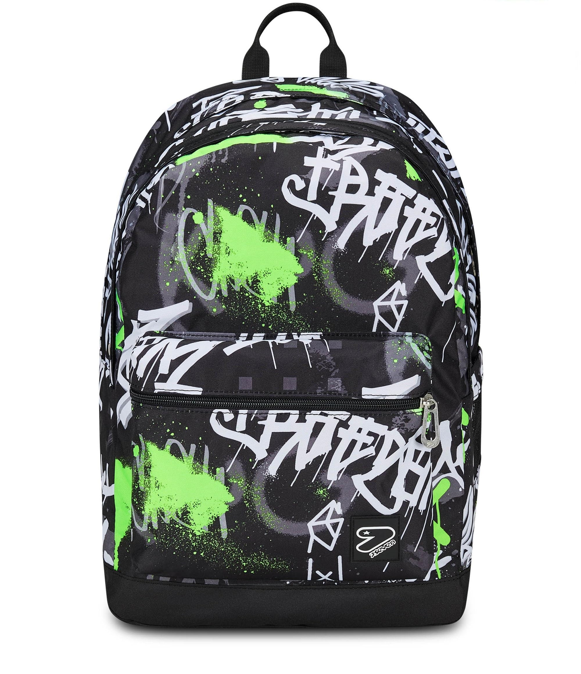 Seven Zaino Scuola Pro XXL Reversibile Detach The Double, Verde Nero, 3 Zaini in 1, Doppio Scomparto Con Auricolari Wireless, Tasca Porta PC e Tasca Porta Borraccia, Zaino Medie Superiori Ragazzo