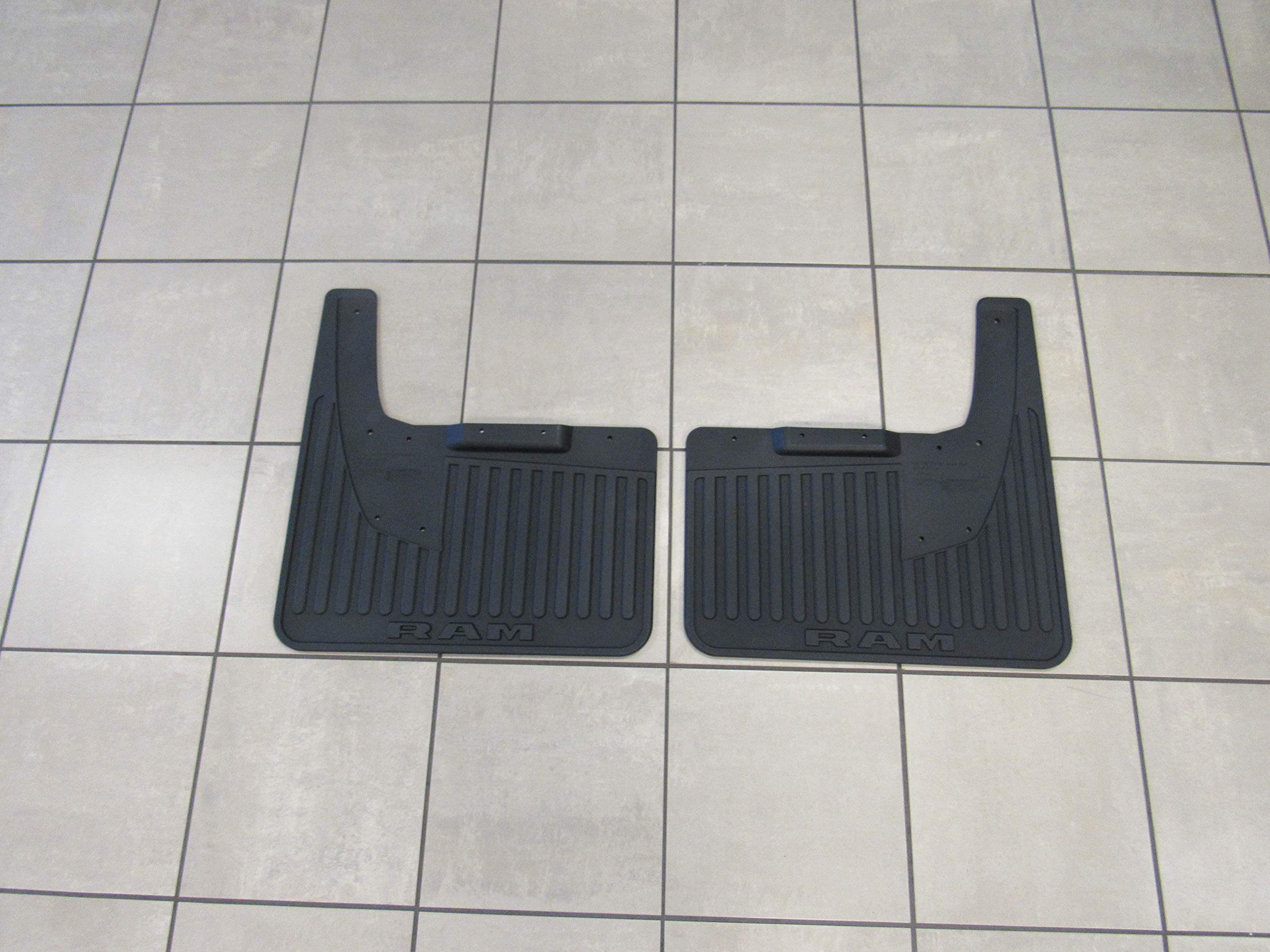 Mopar82215932AB Heavy duty rubber splash guards - Rear Dually Heavy duty rubber splash guards - Rear Dually without Fender Flares. Dually Trucks Only