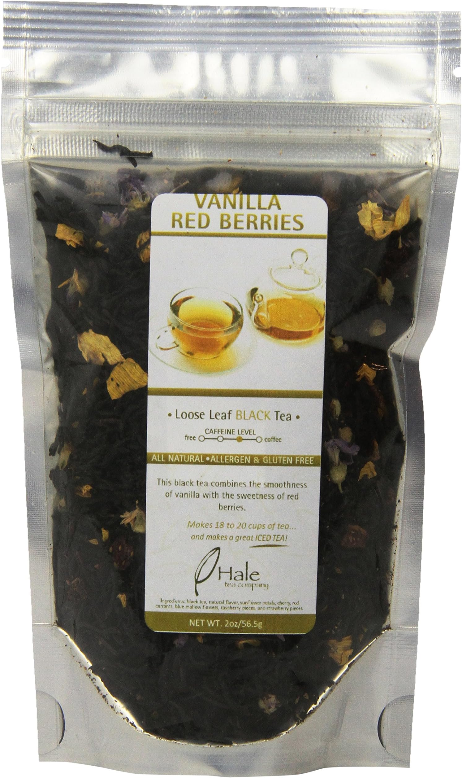 Hale Tea Black Tea, Vanillla Red Berries, 2-Ounce