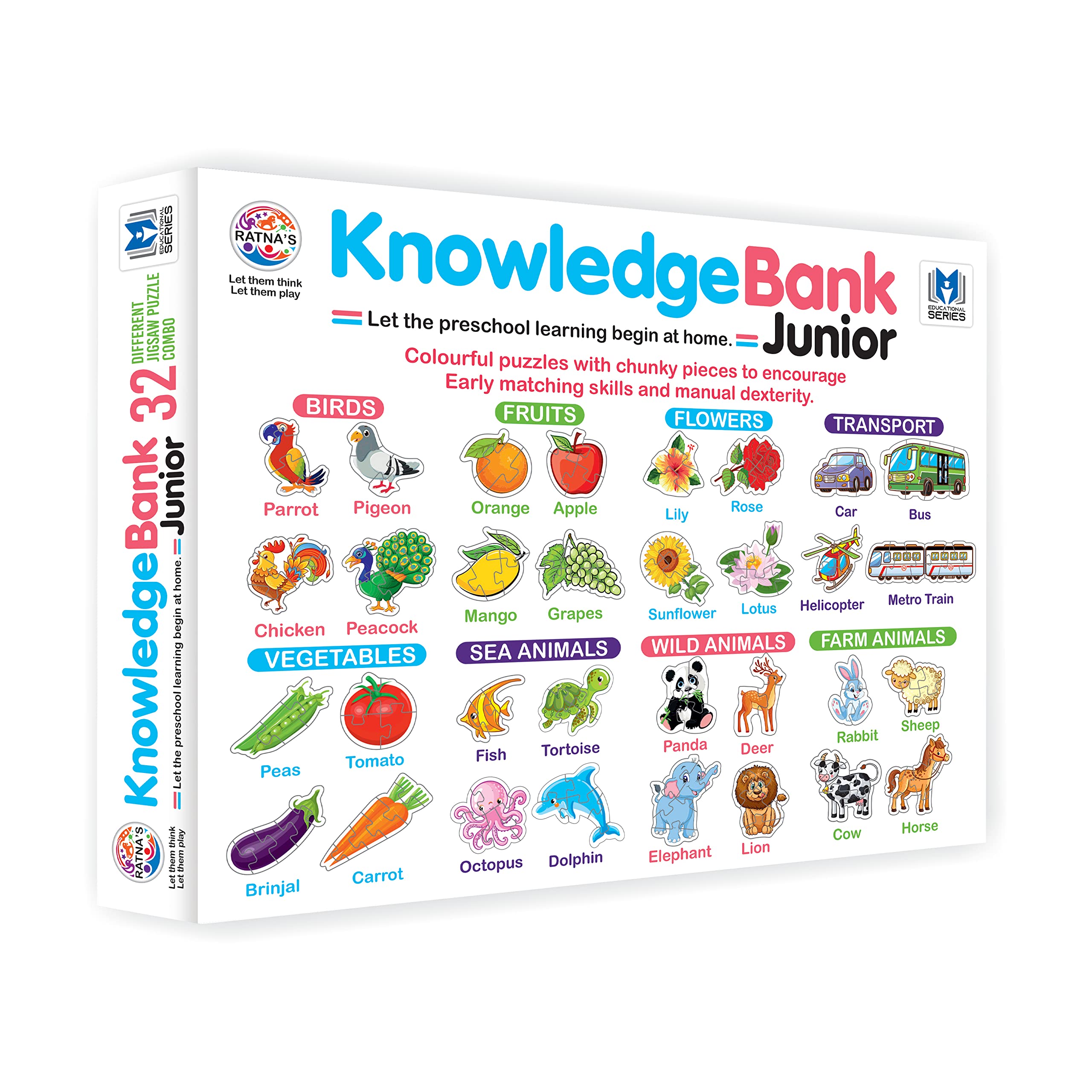 See full amazon price history chart for Ratnas Knowledge Bank Junior | 32 Different Jigsaw Puzzle Combo of Birds, Fruits, Flowers, Transports, Vegetables, Sea Animals, Wild Animals & Farm Animals for Kids 2+ Years Ratnas Knowledge Bank Junior | 32 Different Jigsaw Puzzle Combo of Birds, Fruits, Flowers, Transports, Vegetables, Sea Animals, Wild Animals & Farm Animals for Kids 2+ Years (B0BRY2RSC1) Amazon Price History, Amazon Price Tracker