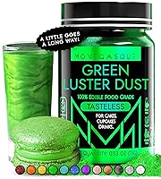 Vista 52 de MONÉGASQUE Purpurina comestible plateada para bebidas, 0.51 onzas, purpurina comestible para pasteles y cócteles, polvo plateado brillante