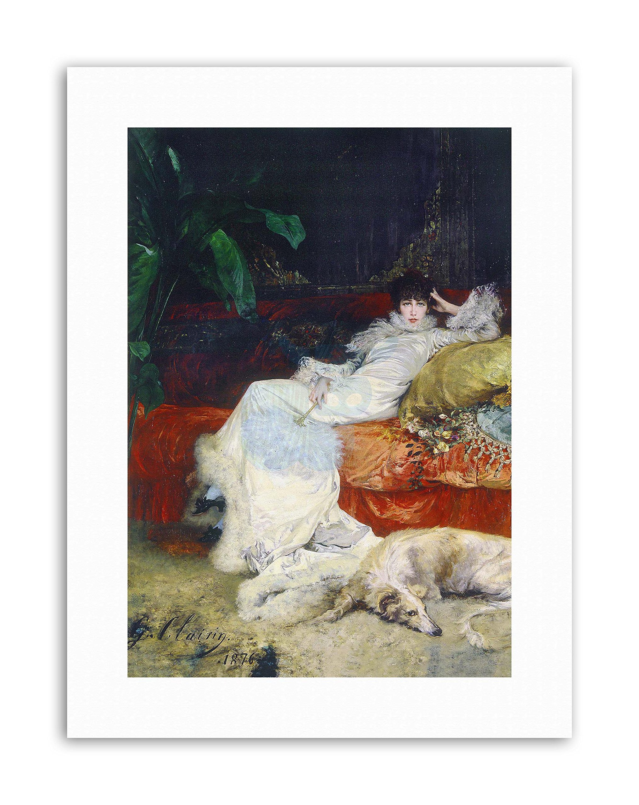 Wee Blue Coo Henderson Actress Sarah Bernhardt Painting Portrait Canvas Art Print