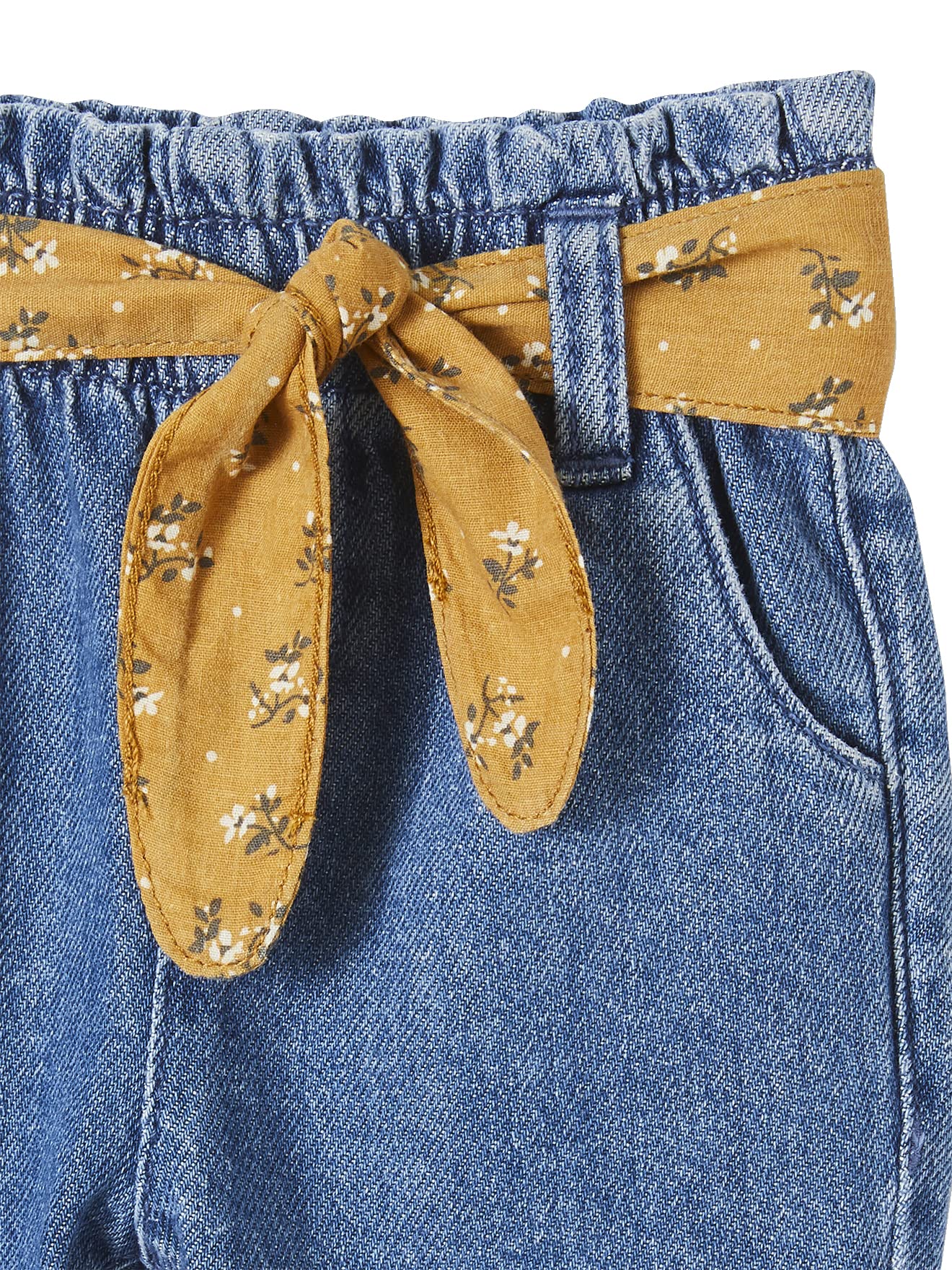 Vertbaudet Mädchen Baby Jeans mit Stoffgürtel