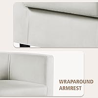 Vista 5 de Yaheetech - Silla de terciopelo decorativa, sillones modernos y cómodos, silla de sofá de barril tapizada para sala de estar, dormitorio, sala