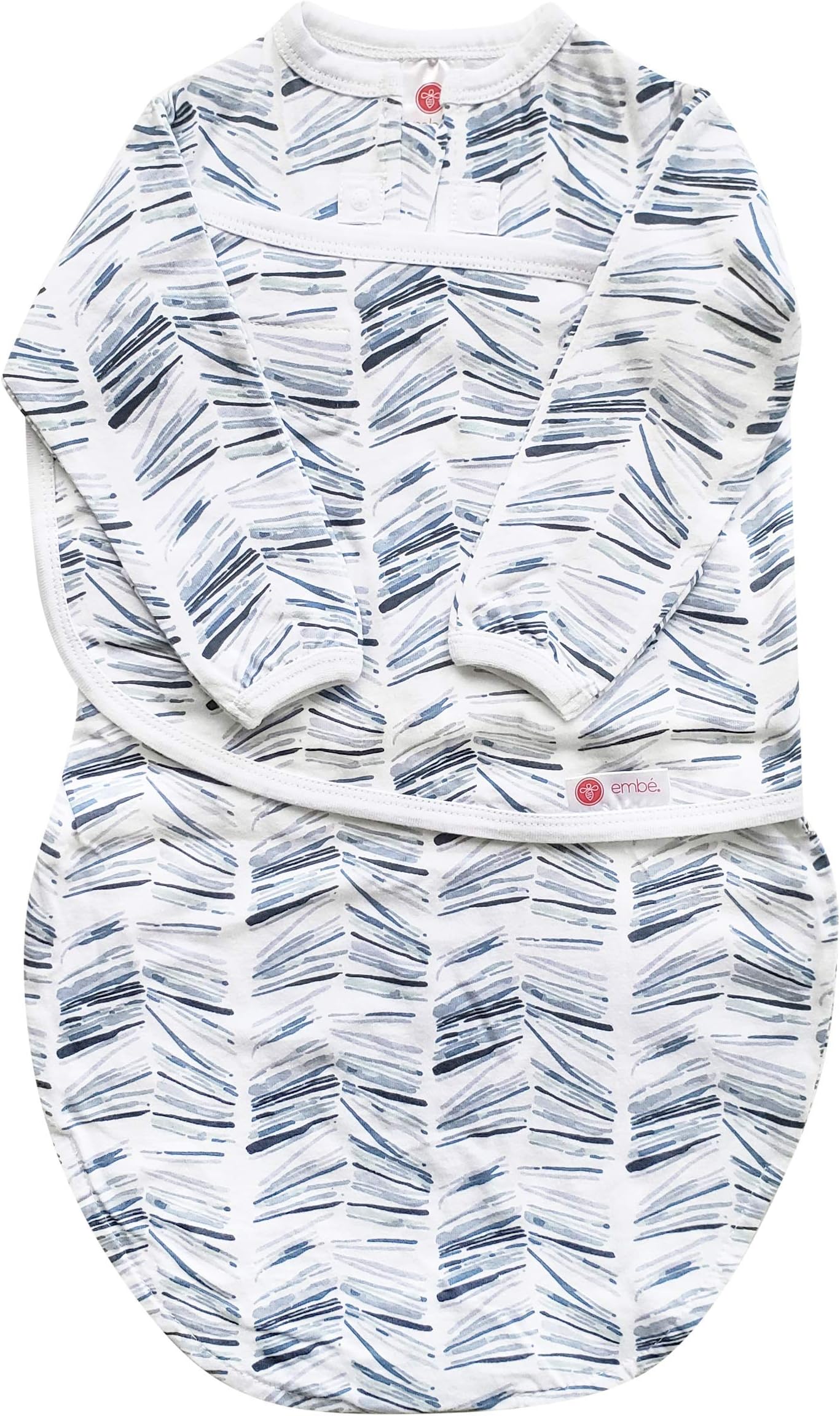 Starter Long Sleeve Swaddle (Angle Stripe), 6-14lbs