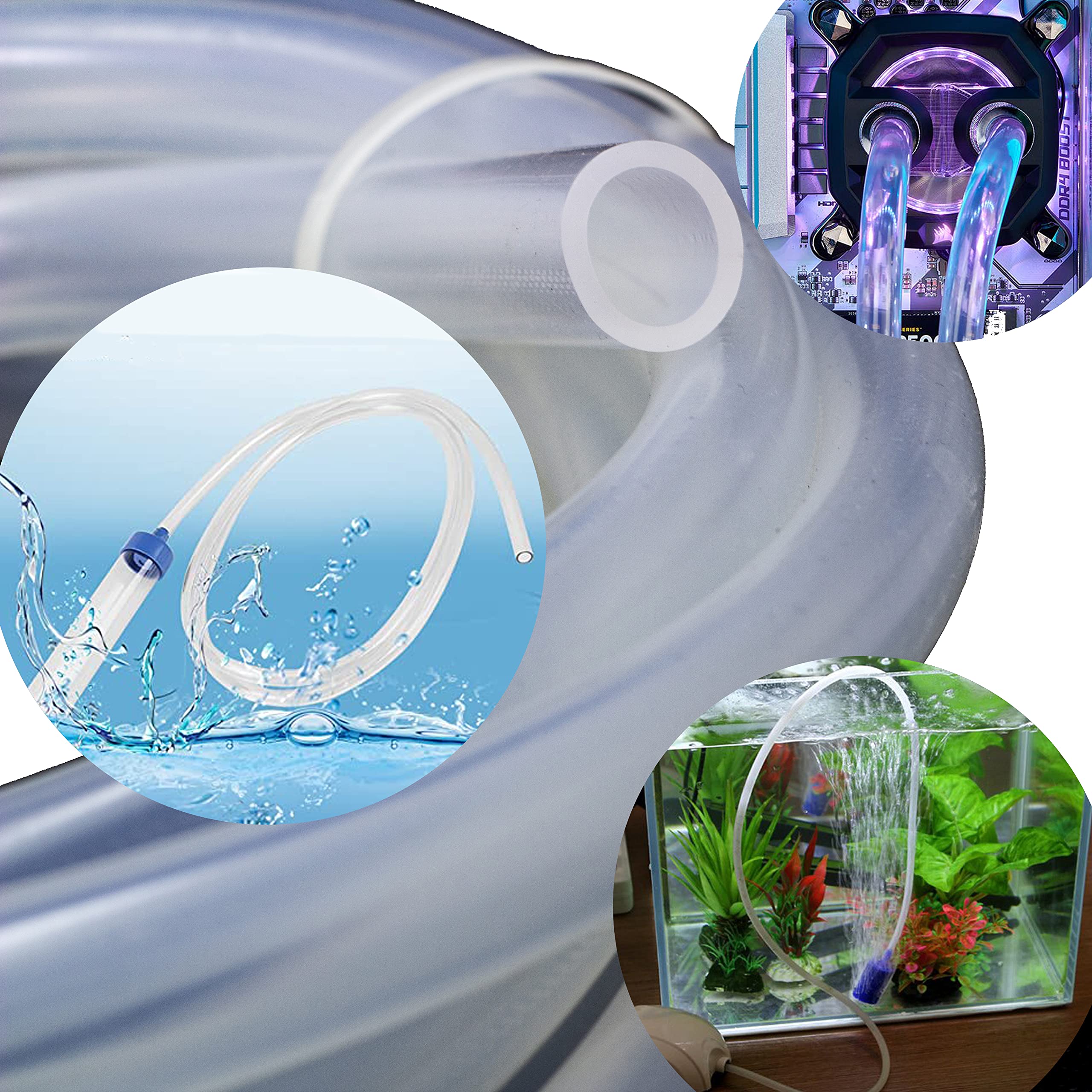 Tubo transparente flexible de silicona 2mm (ID) x 3mm (OD), modelo de 10 mètres, ideal para líquidos y alimentos, tubo transparente resistente a temperaturas altas, tubo silicona duradero y seguro. — view 4