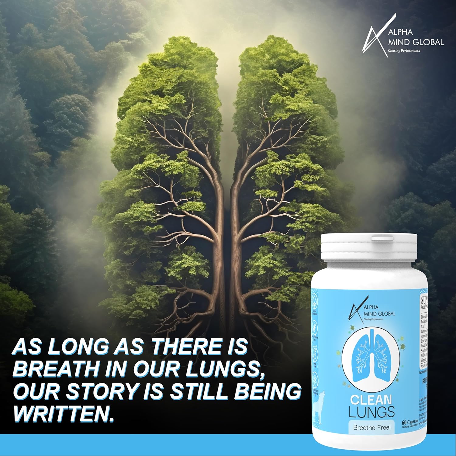 Alpha Clean Lungs- 60 Caps|Blend of NAC,Vasaka Lead Extract, Licorice Root|Cleanse & Detoxify Lungs|Respiratory Support|Protects From Increasing Air Pollution and Tobacco Smoke|Remove Toxins Alpha Clean Lungs- 60 Caps|Blend of NAC,Vasaka Lead Extract, Licorice Root|Cleanse & Detoxify Lungs|Respiratory Support|Protects From Increasing Air Pollution and Tobacco Smoke|Remove Toxins