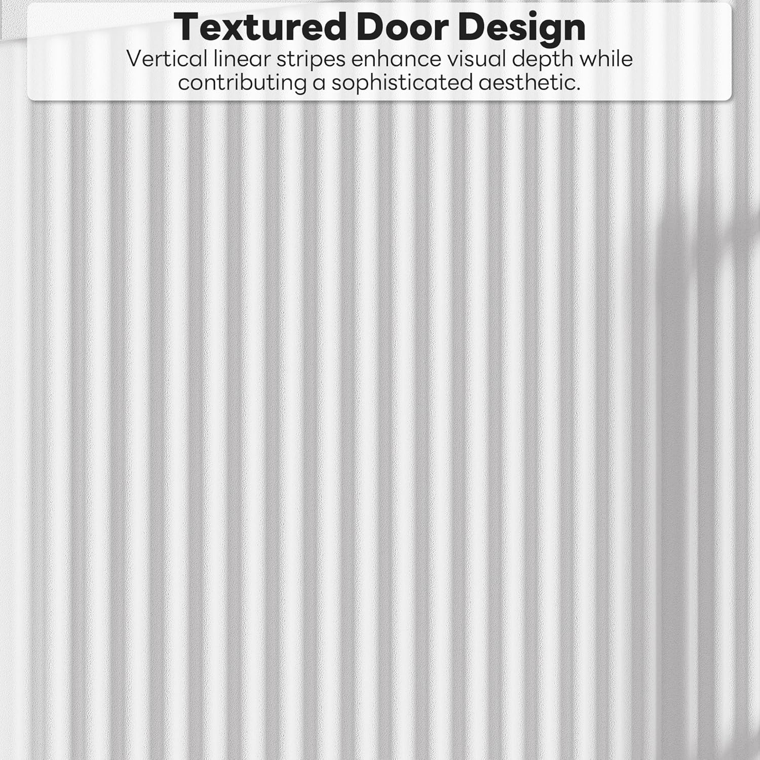 LIKIMIO 30" Bathroom Vanity with Sink, Freestanding Bathroom Vanity with 2 Soft-Close Doors, Engineered Stone Countertop with Undermount Ceramic Sink, Modern Stripe Design, Easy Assembly, White