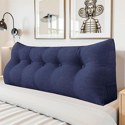 Miniatura 15 de Almohada de Cabecero en Forma de Cuña - Almohada Triangular para Cabecero de Cama, Almohada de Cuña para Descanso en la Cama, Almohada para Sentarse